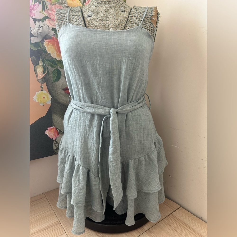 NWT PRINCESS POLLY TWISTED SISTER MINI DRESS. TIERED BOTTOM, HIDDEN ZIP, Sz. 2 - Picture 3 of 13